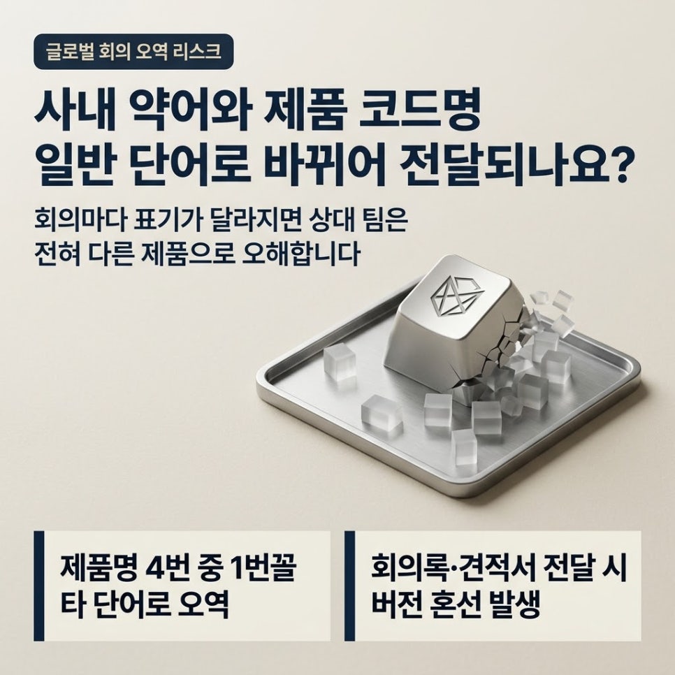 회의마다 다르게 번역되는 사내 약어